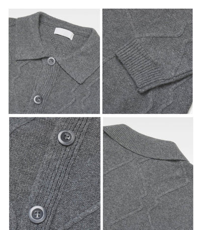 Polo knit cardigan OR4085 - ORUN