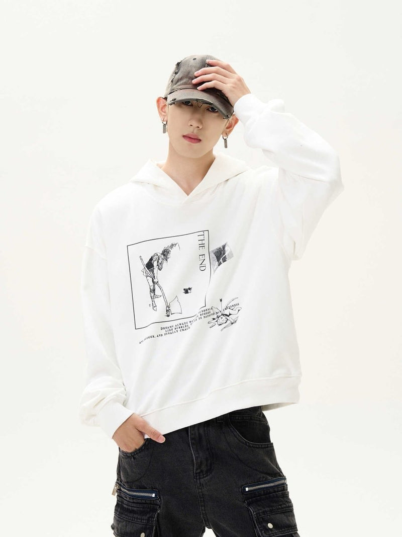 Retro design print hoodie OR3532 - ORUN