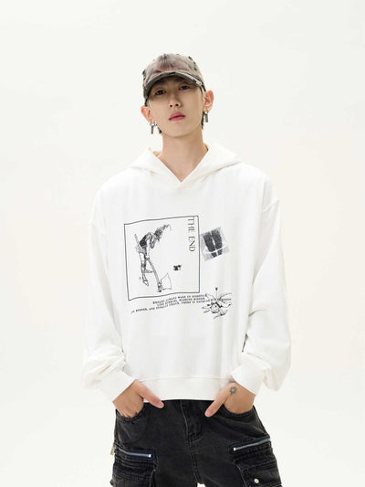 Retro design print hoodie OR3532 - ORUN