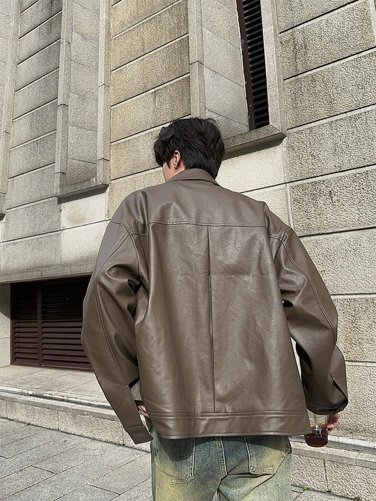 Retro leather jacket OR3463 - ORUN