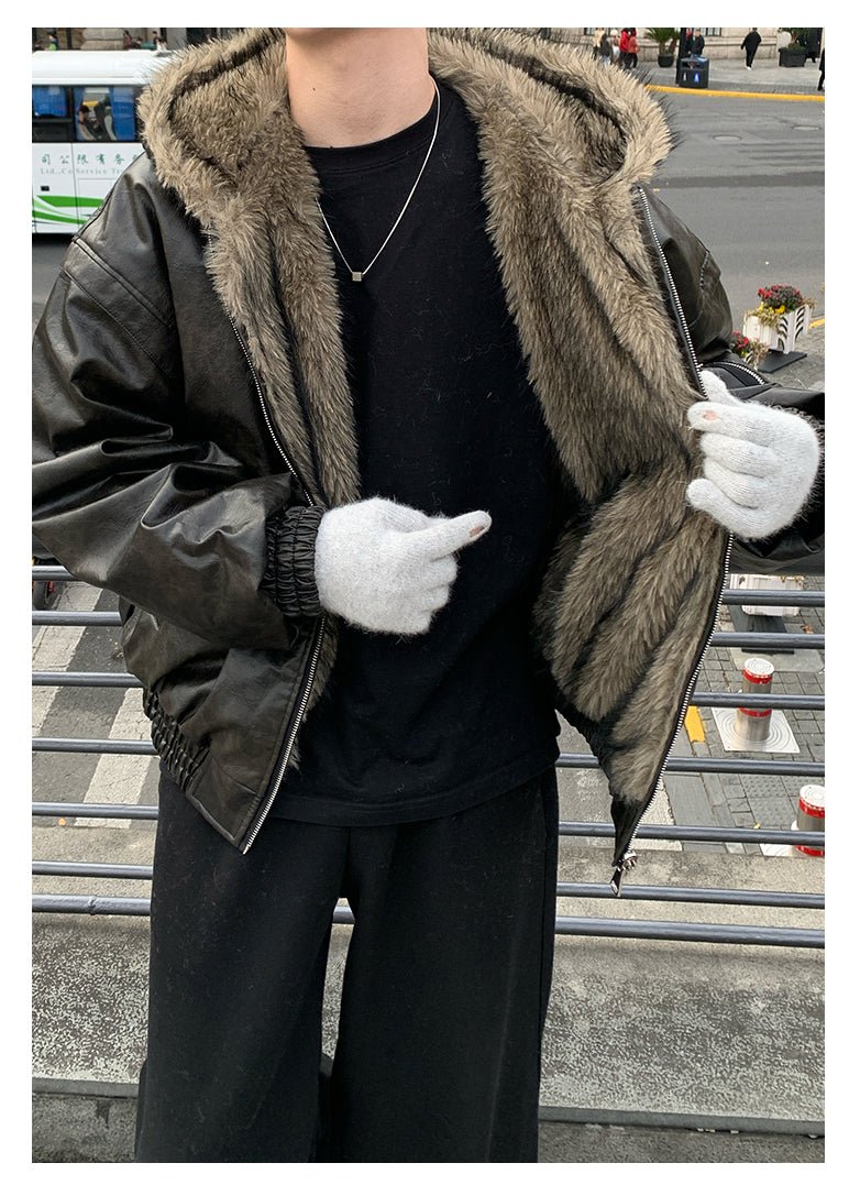 【リバーシブル】Reversible fur leather jacket OR4011 - ORUN