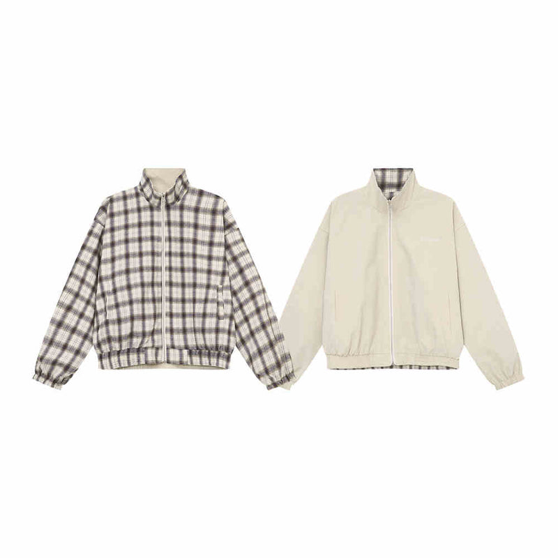 Reversible plaid jacket OR3646 - ORUN