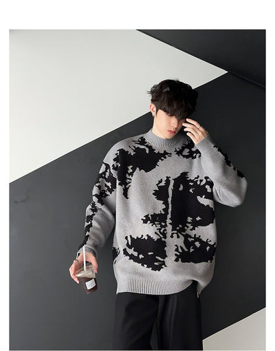 Round neck pullover sweater OR3556 - ORUN