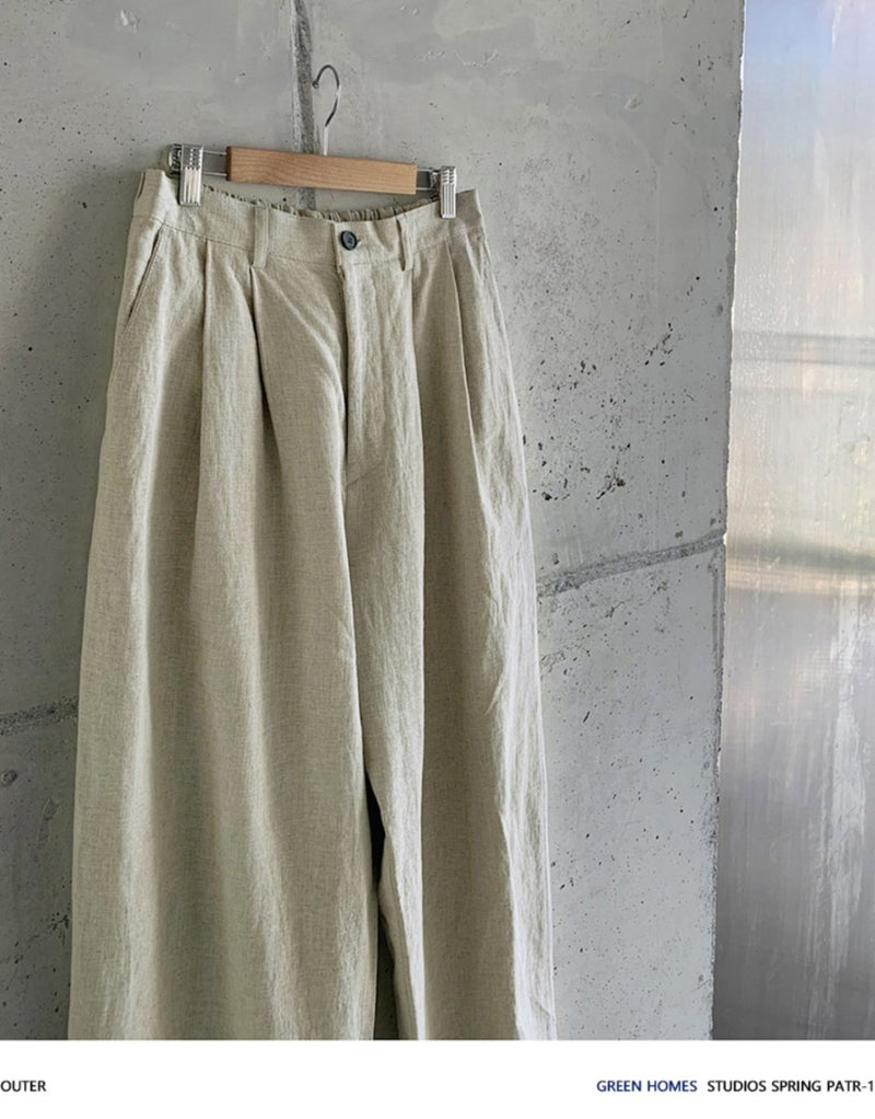 Straight beige slacks OR3288 - ORUN