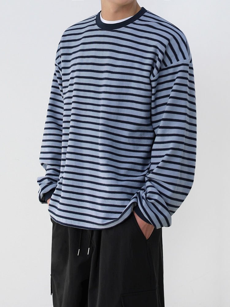 Striped long sleeve T - shirt OR3387 - ORUN