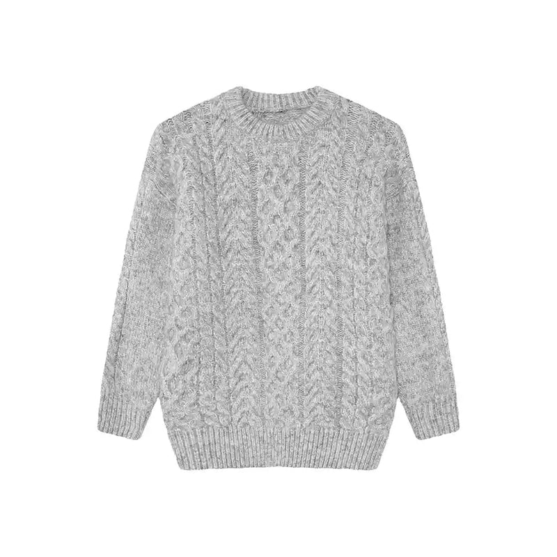 Twisted crew neck sweater OR3950 - ORUN