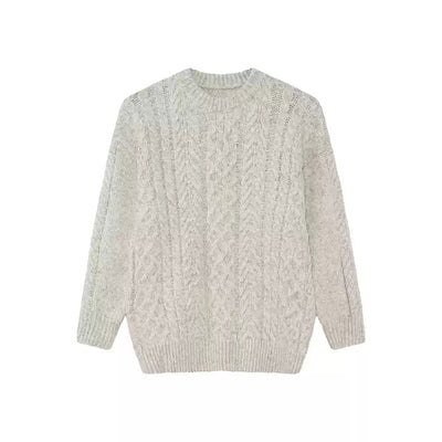 Twisted crew neck sweater OR3950 - ORUN