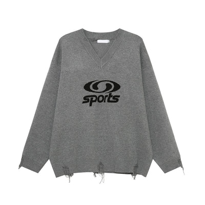 V neck logo knit OR3481 - ORUN