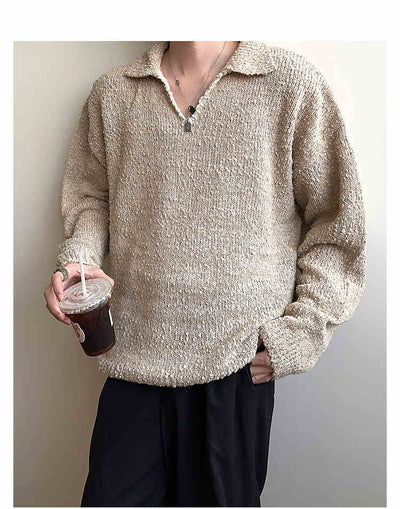 V neck stitch knit OR3597 - ORUN