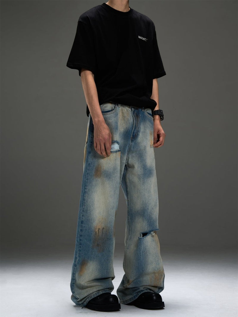 Vintage damaged denim pants OR3356 - ORUN