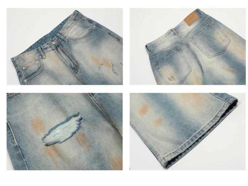 Vintage damaged denim pants OR3356 - ORUN