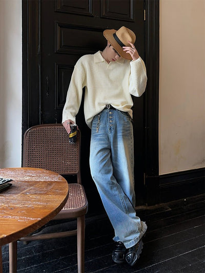 Wash gradation denim pants OR3331 - ORUN