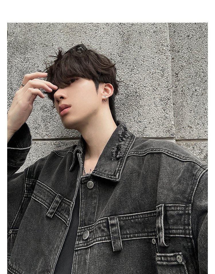 Washed denim jacket OR3674 - ORUN