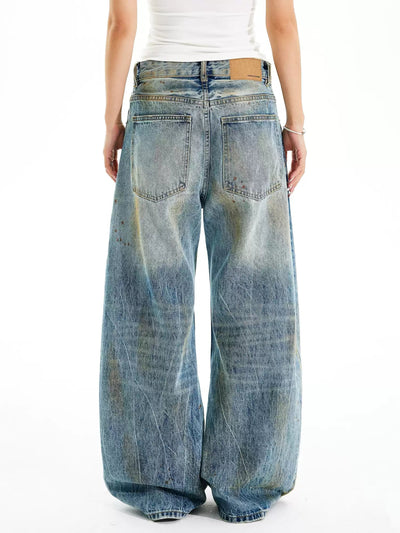 Wide damaged denim pants OR4091 - ORUN