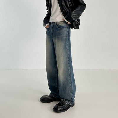 Loose wide denim pants or979