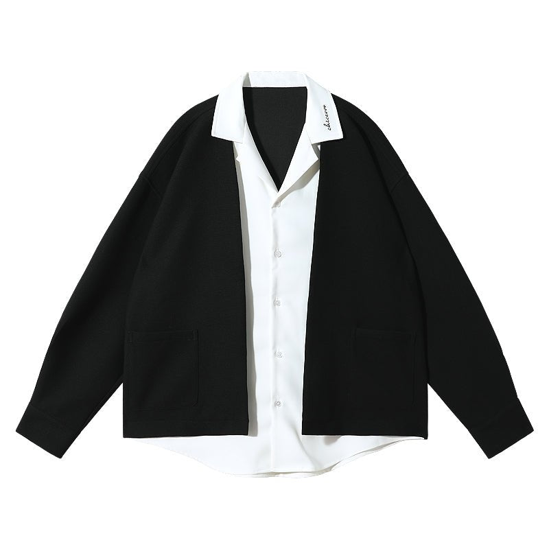 Fake Layered Shirt Jacket or1104