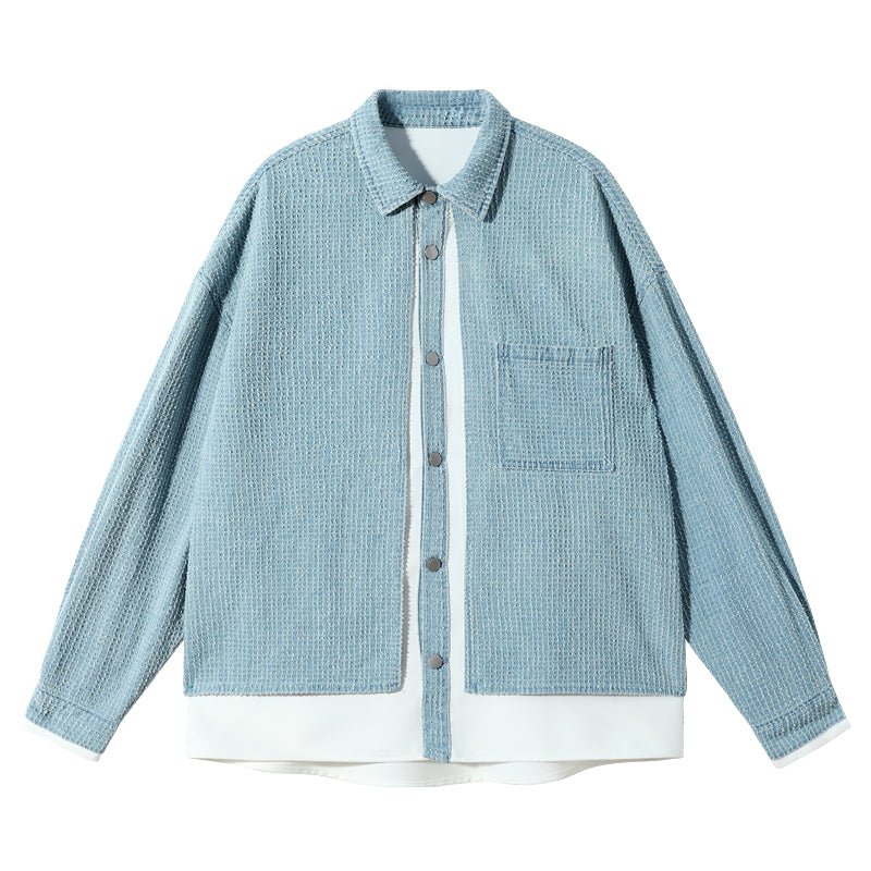 DENIM WAFFLE JACKET OR1103