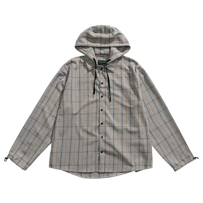 CHECK PATTERN FOOD SHIRT JACKET OR1099