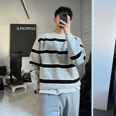 Knitted Striped Sweater or364