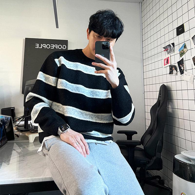 Knitted Striped Sweater or364