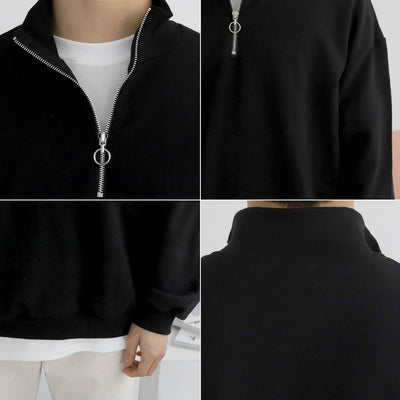half zip high-collar sweater    OR176