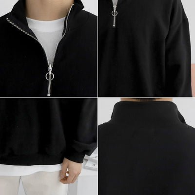 Half Zip High-Collar Sweater or176