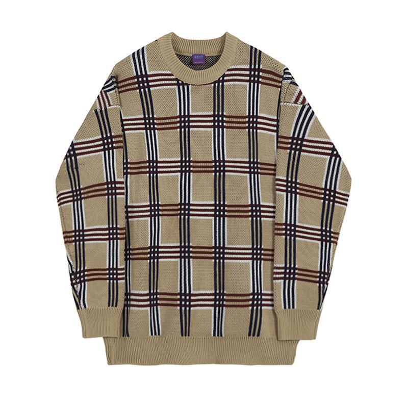 Plaid Loose Sweater OR390