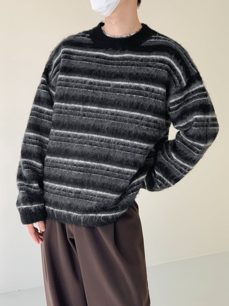 Border knit sweater or2726 - ORUN