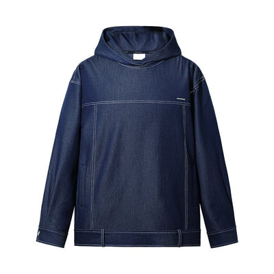 Denim long -sleeved hoodie or1931 - ORUN