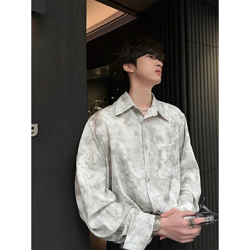 Floral design long -sleeved shirt or2709 - ORUN