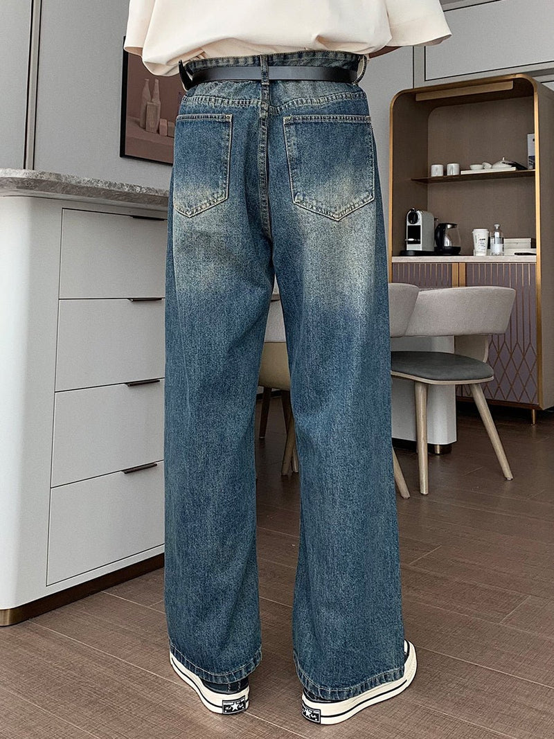 High waist straight jeans or1318 - ORUN