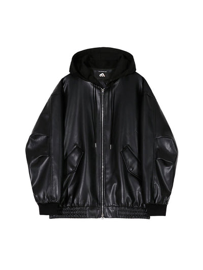hood PU jacket or2596 - ORUN