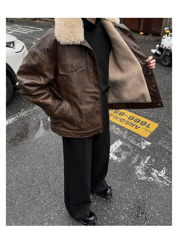 Inner Boa leather jacket or2491 - ORUN