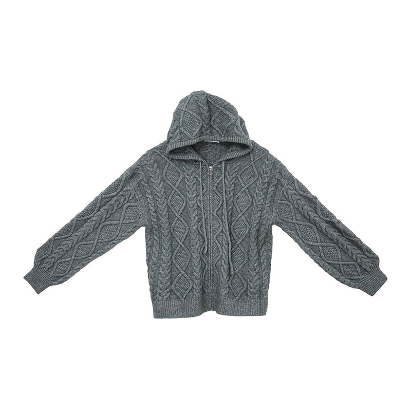 Knit zipper hoodie or2345 - ORUN