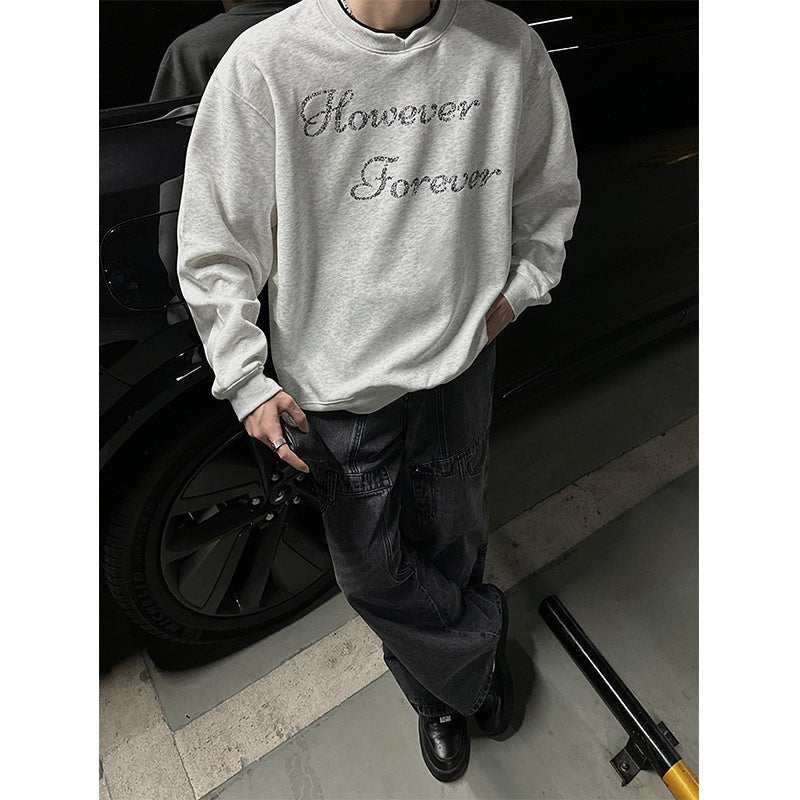 Logo print long sleeve sweatshirt T -shirt or2154 - ORUN