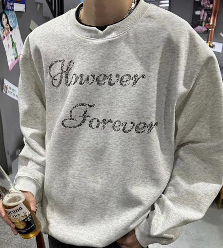 Logo print long sleeve sweatshirt T -shirt or2154 - ORUN