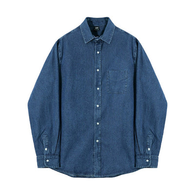 Long sleeve denim shirt or1299 - ORUN