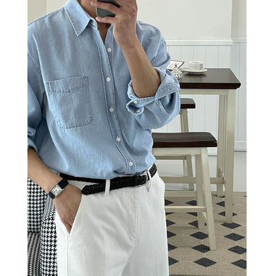 Long sleeve denim shirt or1412 - ORUN