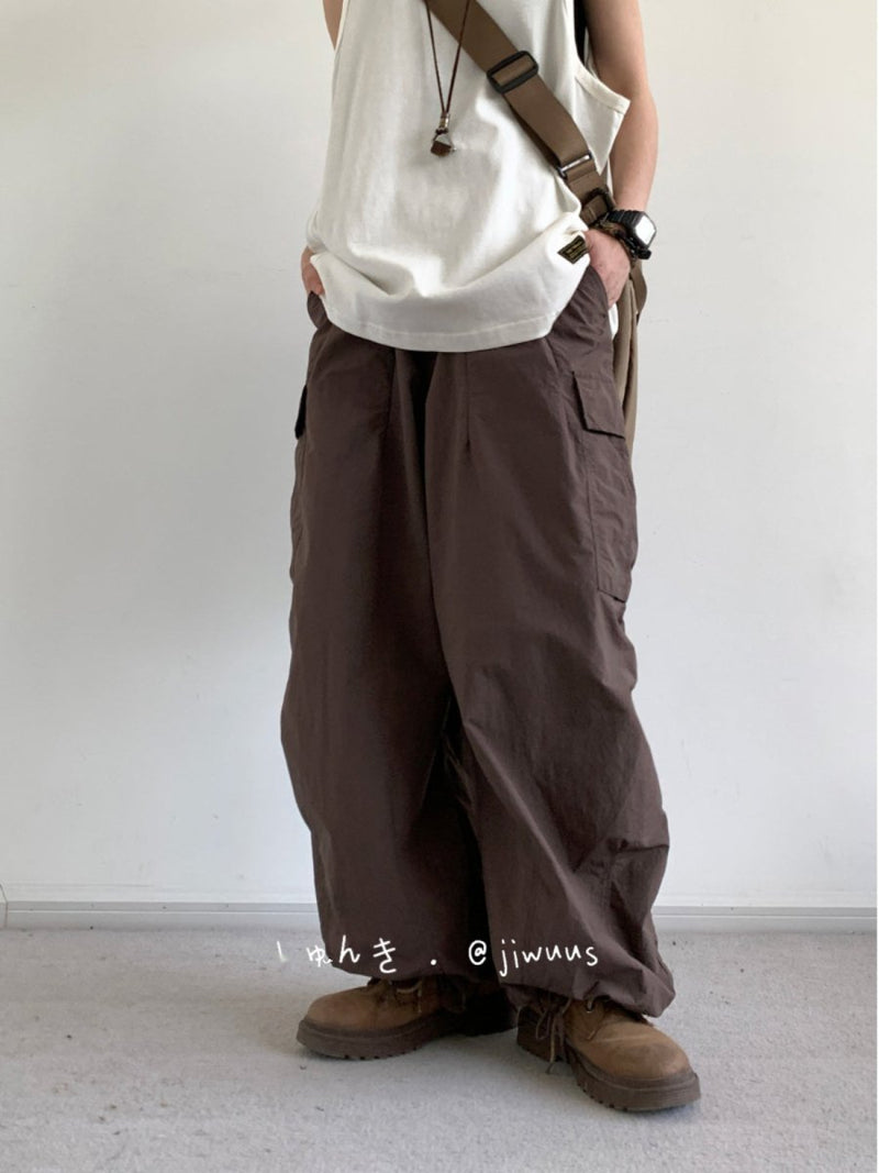 Looswide leg cargo pants or2635 - ORUN