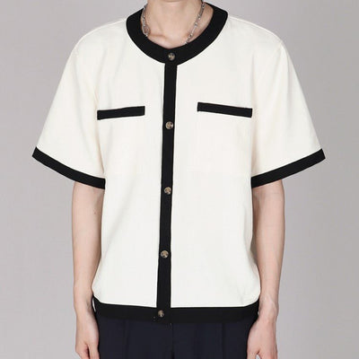 Monotone short sleeve cardigan or1377 - ORUN