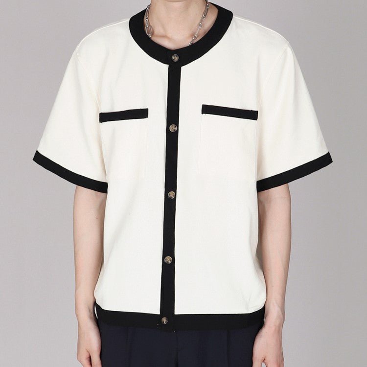 Monotone short sleeve cardigan or1377 - ORUN