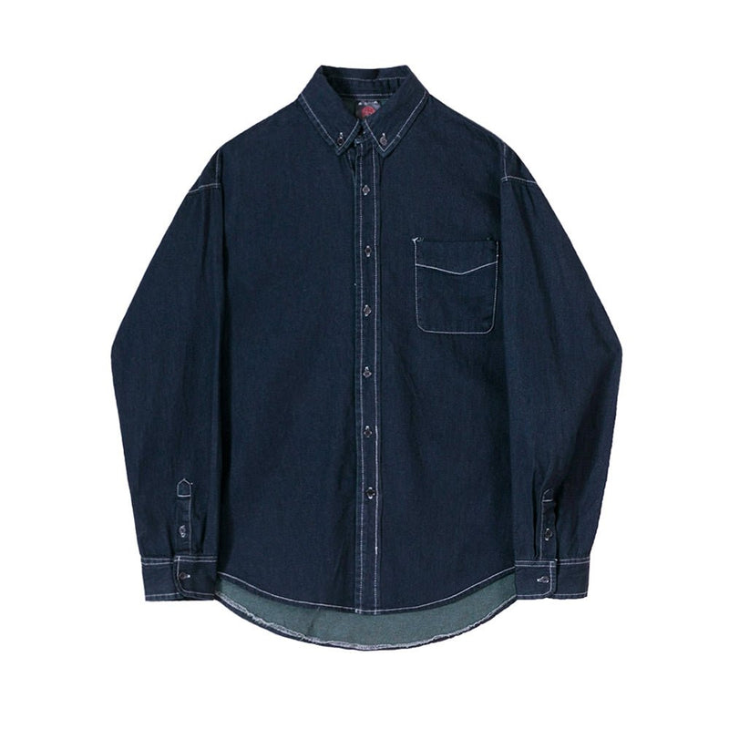 Over -size denim shirt or1291 - ORUN