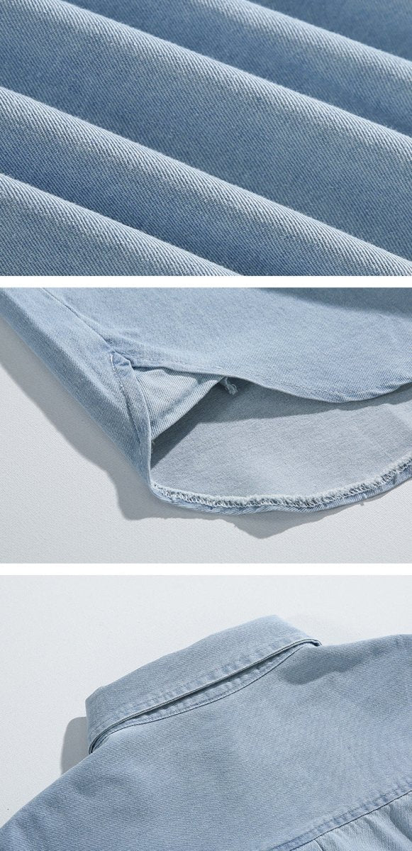 Over -size denim shirt or1420 - ORUN