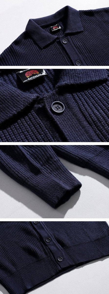 Polo knit cardigan or2038 - ORUN