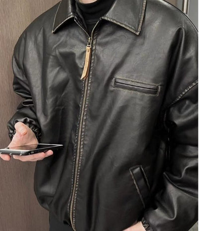 Retro leather jacket or2439 - ORUN