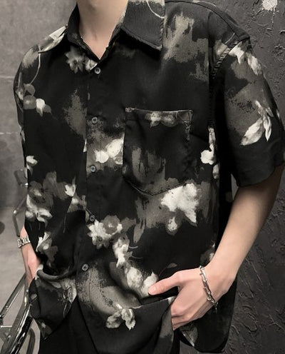 Retro squeezed short sleeve shirt or2699 - ORUN