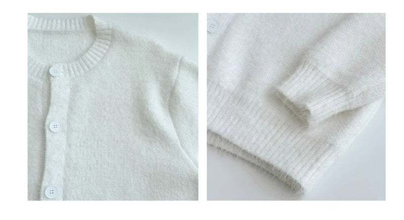 Round neck knit cardigan or2679 - ORUN