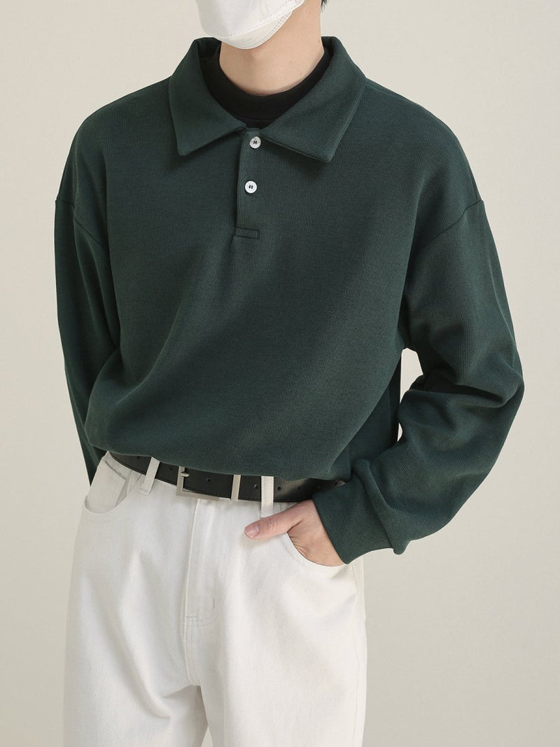 Solid long sleeve polo shirt or2716 - ORUN