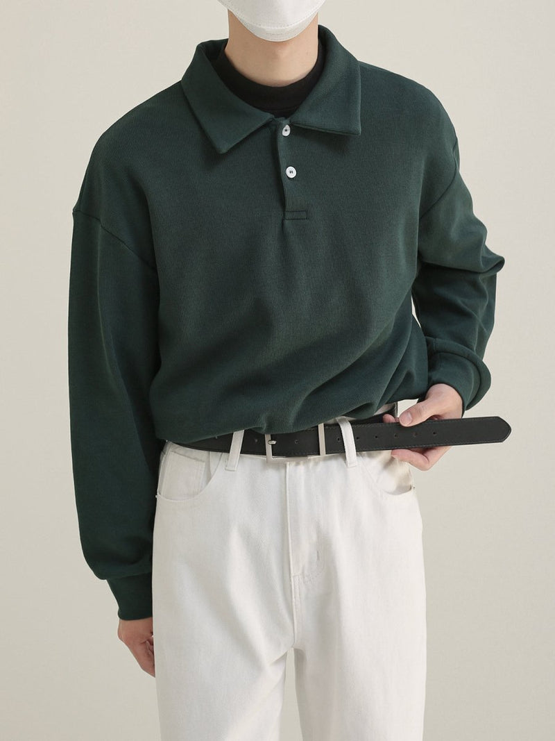 Solid long sleeve polo shirt or2716 - ORUN