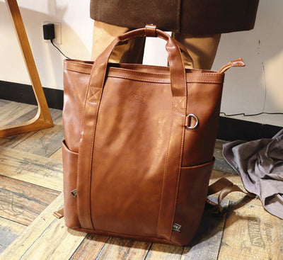 Square leather rucksack or2466 - ORUN